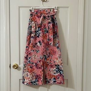 Zara high waisted wide leg cropped pants